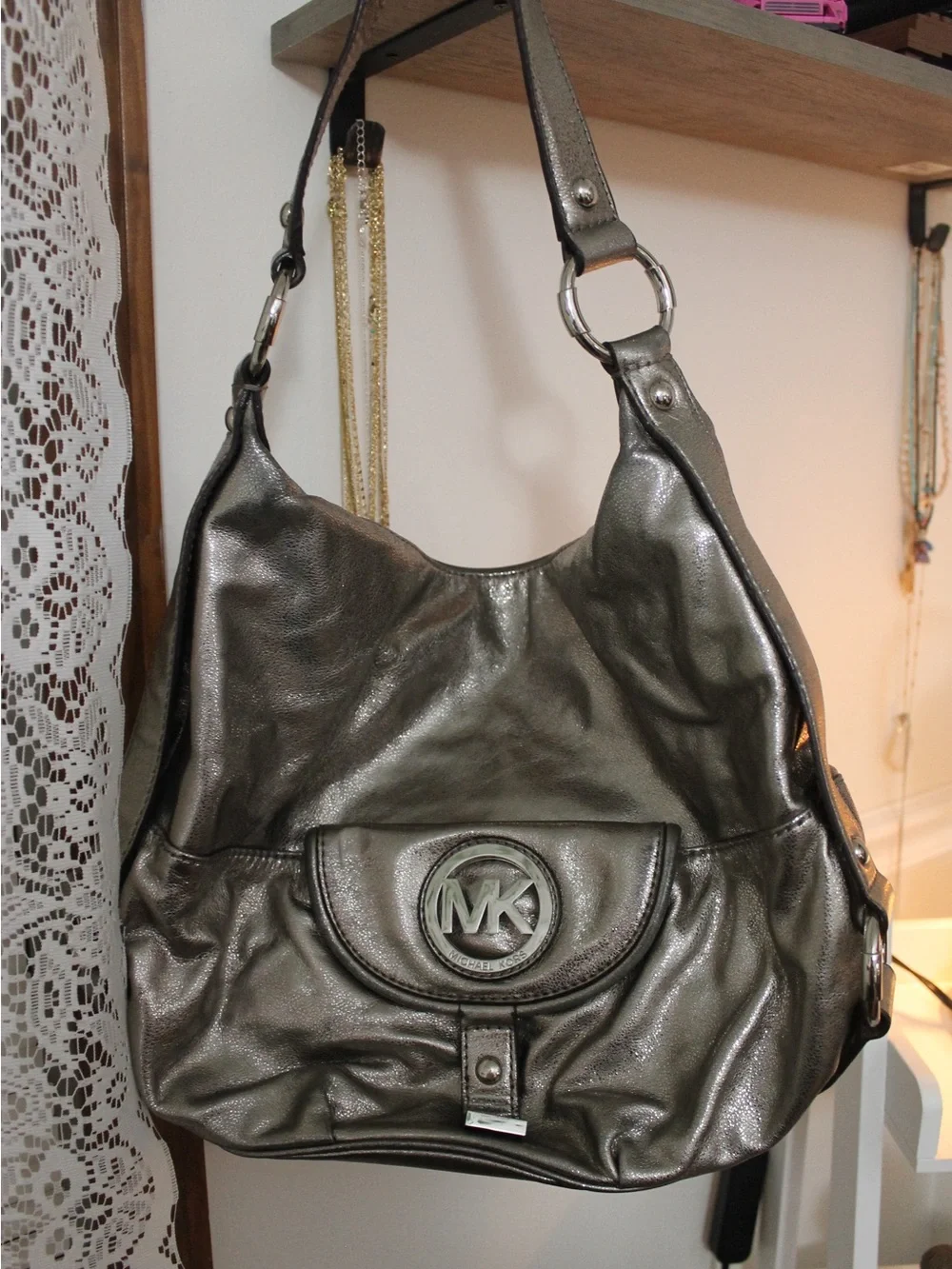 Y2K Michael Kors Metallic Shoulder Bag